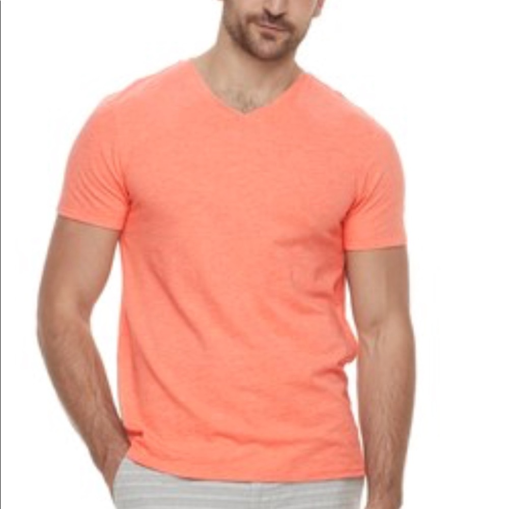 NWOT salmon v neck t shirt